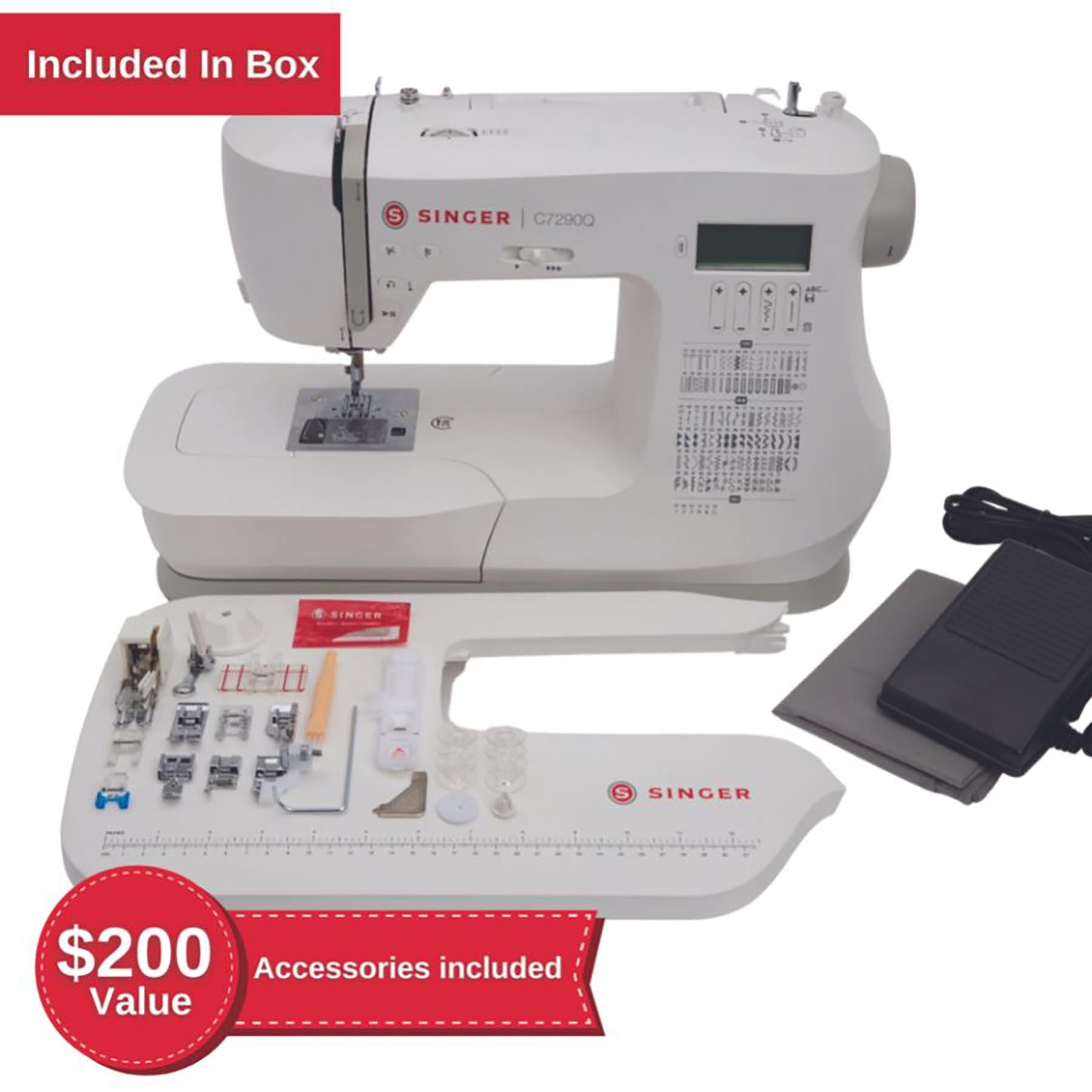 SINGER C7290Q Sewing & Quilting Machine with Extension Table