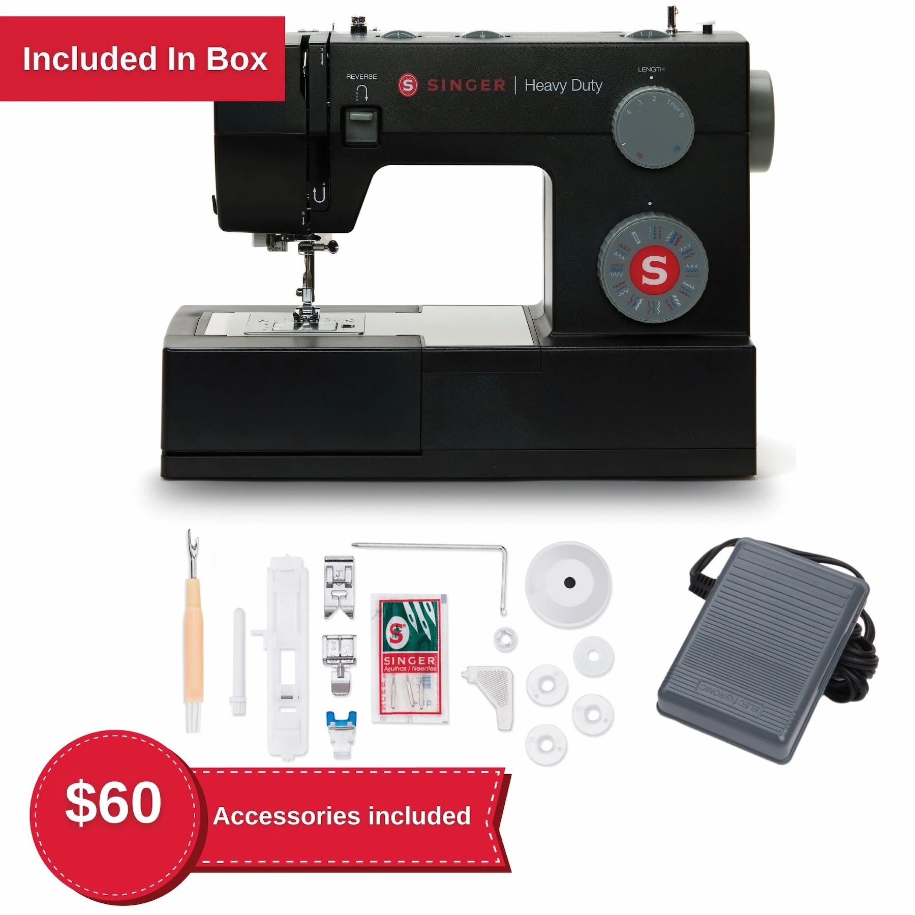 SINGER Heavy Duty 4432 Black Sewing Machine - Special Edition