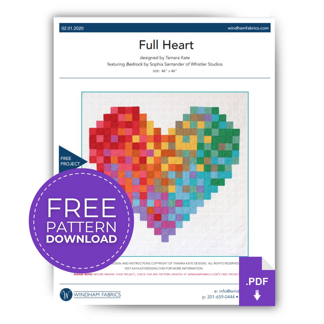 Full Heart Quilt Pattern - Free Digital Download