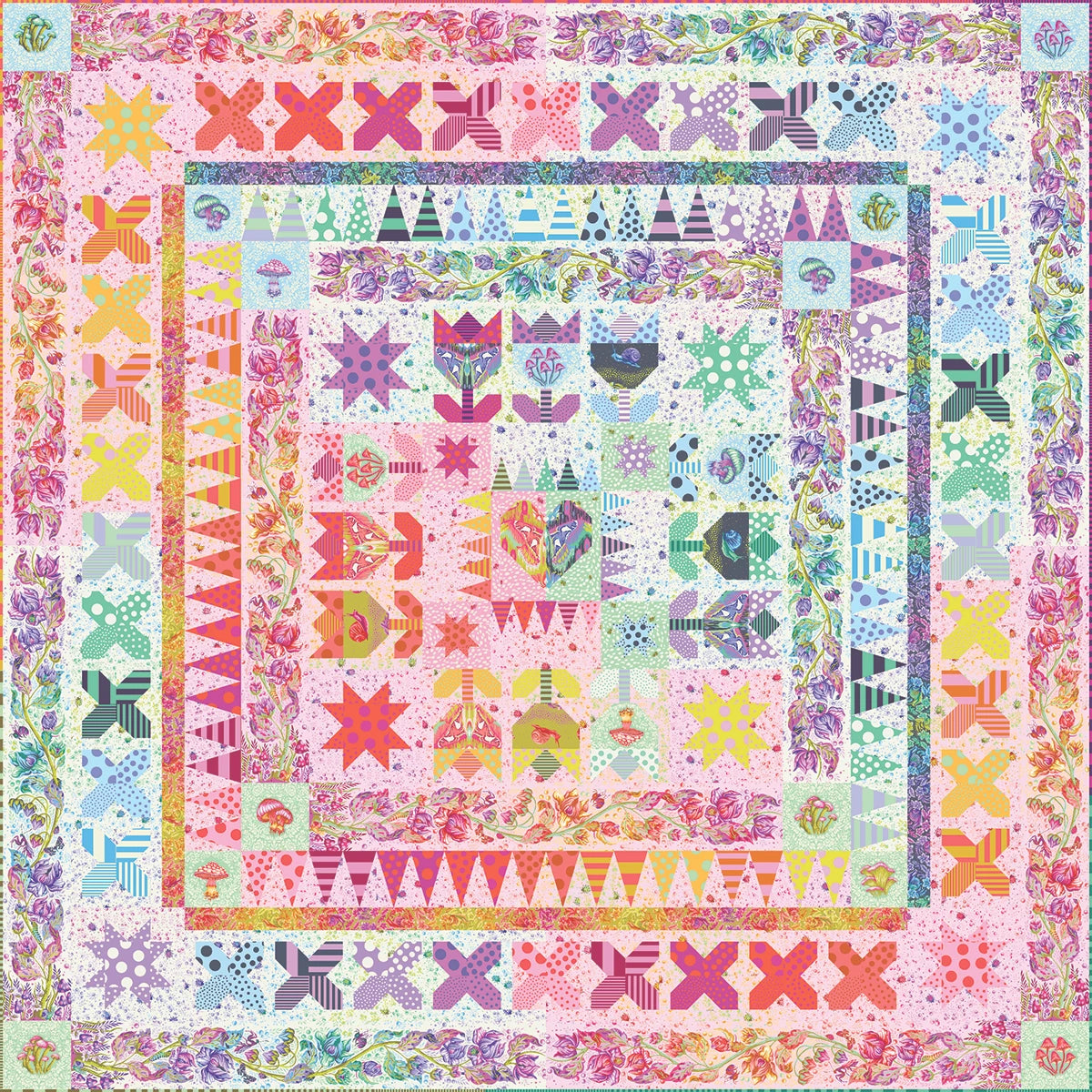 Pre-Order: Tula Pink Gardens of the Galaxy Quilt Kit, Down to Earth