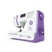 Purple and white bernette sewing machine on a white background