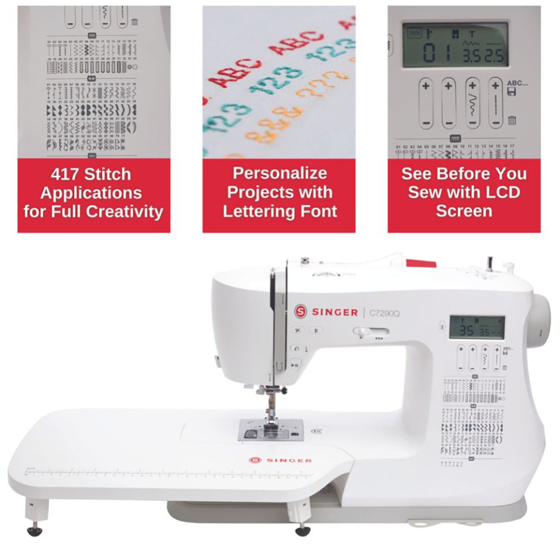 SINGER C7290Q Sewing & Quilting Machine with Extension Table