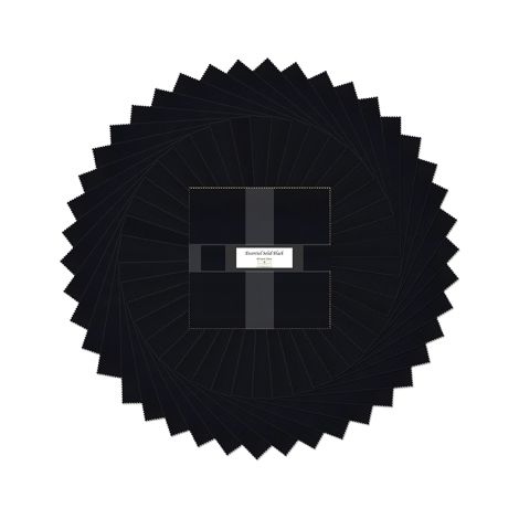 Essential Solids, Black - 5" square pack