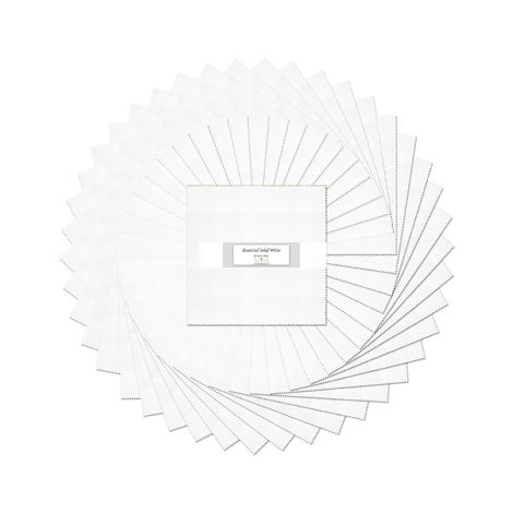 Essential Solids, White - 5" square pack