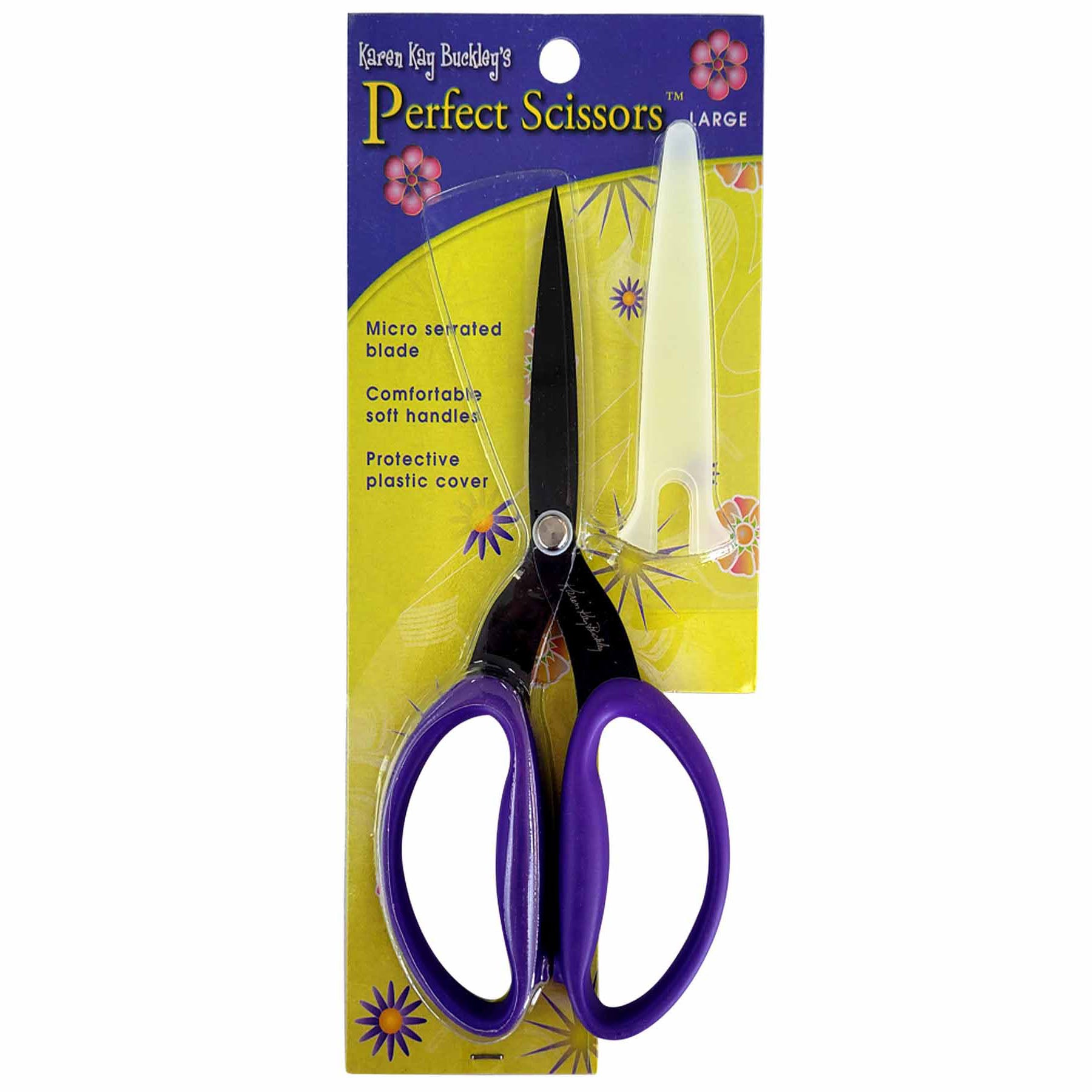 Perfect Scissors Karen Kay Buckley 7.5" Large Micro Serrated - Purple