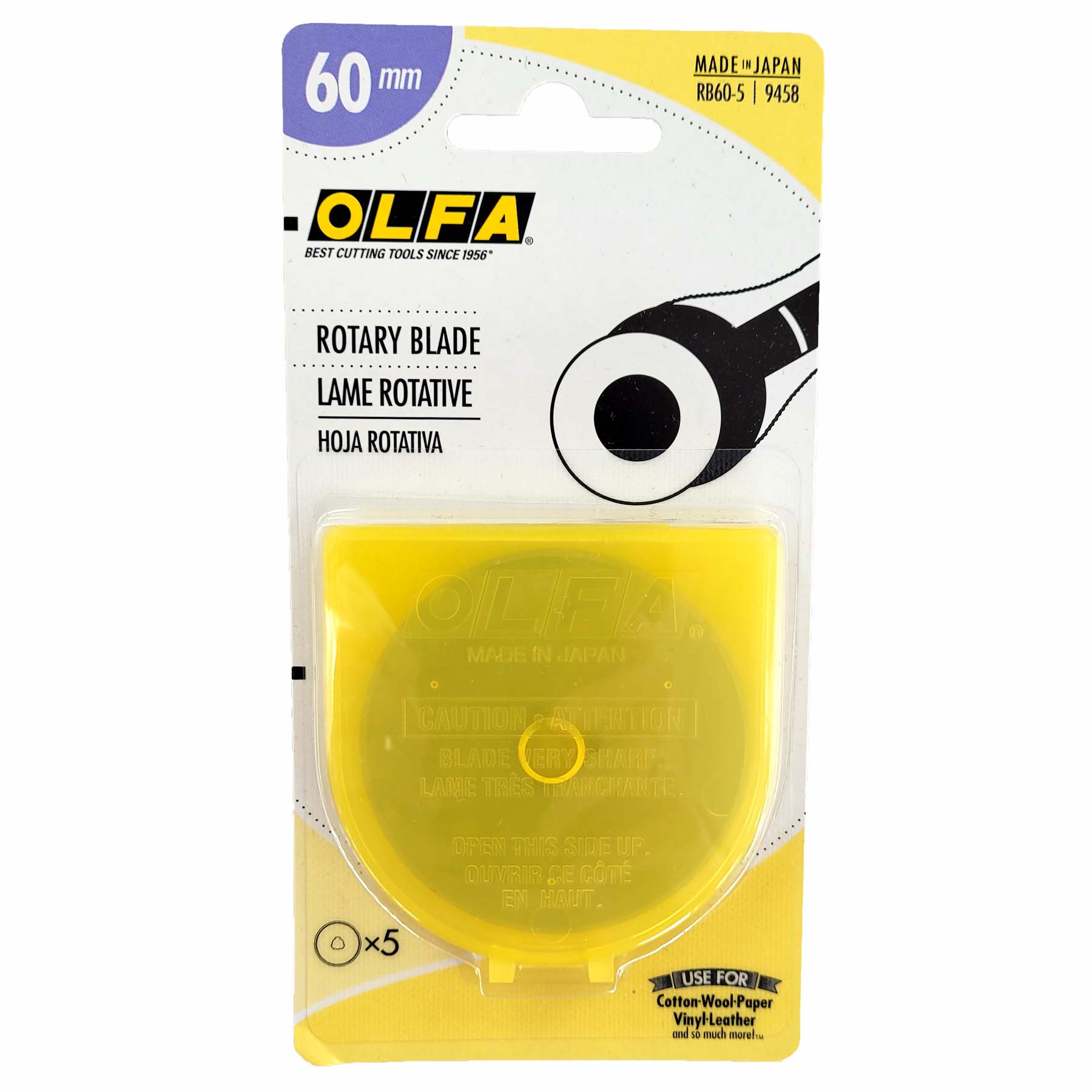 Olfa 60mm Replacement Blade for Rotary Cutter