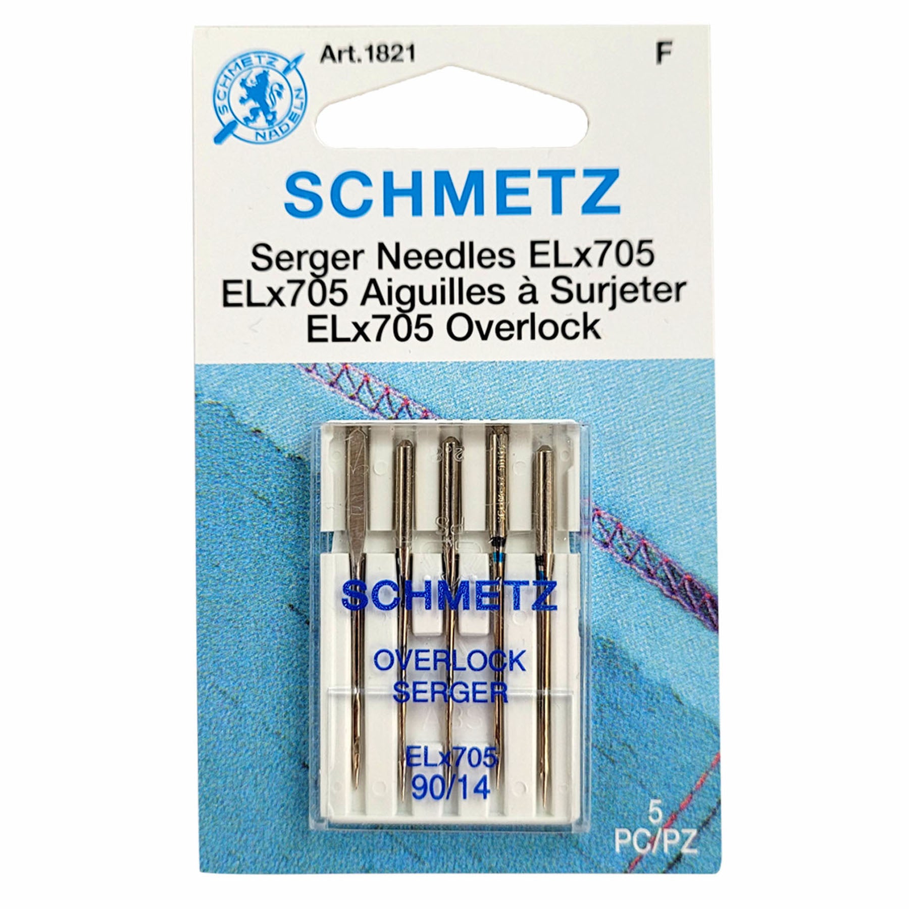 Needles, Serger ELx705 - Floriani Chrome by Schmetz 5ct